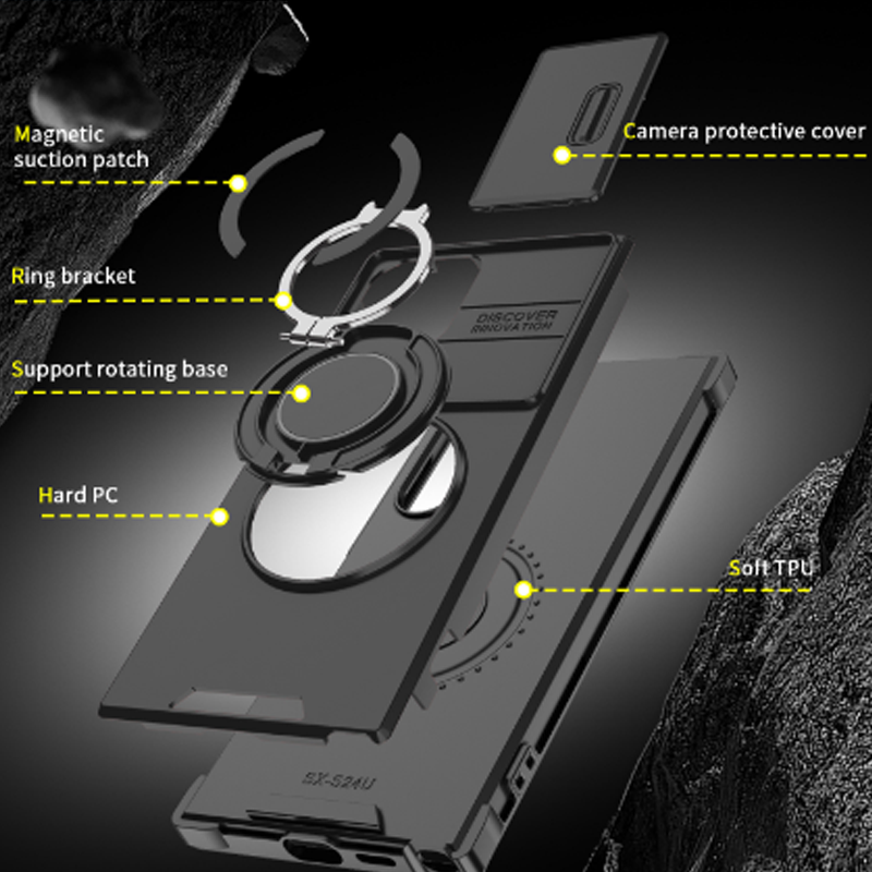 💎 50% DE RÉDUCTION ! 💎 Étui Magnétique Samsung avec Support Rotatif 360° & Couvercle Coulissant pour Appareil Photo – Protection Totale + Béquille Intégrée 📱