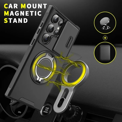 💎 50% DE RÉDUCTION ! 💎 Étui Magnétique Samsung avec Support Rotatif 360° & Couvercle Coulissant pour Appareil Photo – Protection Totale + Béquille Intégrée 📱