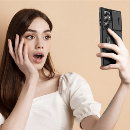 💎 50% DE RÉDUCTION ! 💎 Étui Magnétique Samsung avec Support Rotatif 360° & Couvercle Coulissant pour Appareil Photo – Protection Totale + Béquille Intégrée 📱