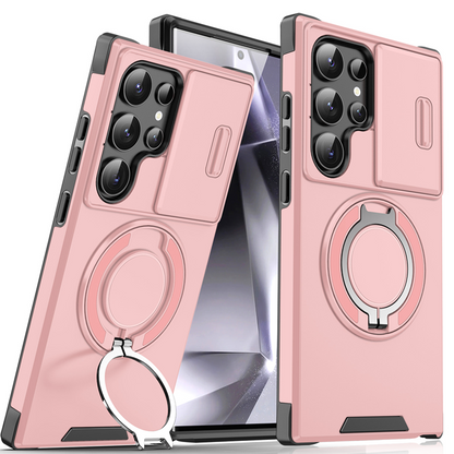 💎 50% DE RÉDUCTION ! 💎 Étui Magnétique Samsung avec Support Rotatif 360° & Couvercle Coulissant pour Appareil Photo – Protection Totale + Béquille Intégrée 📱