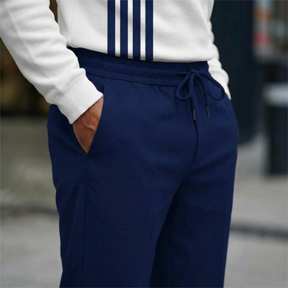 🌿👬Ensemble pour homme avec imprimé graphique, pull et pantalon