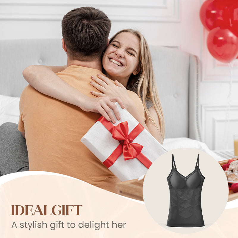 🌸DERNIER JOUR DE L'OFFRE SPÉCIALE - 60 % DE RÉDUCTION💕Débardeur gainant sans coutures pour femme avec soutien-gorge intégré