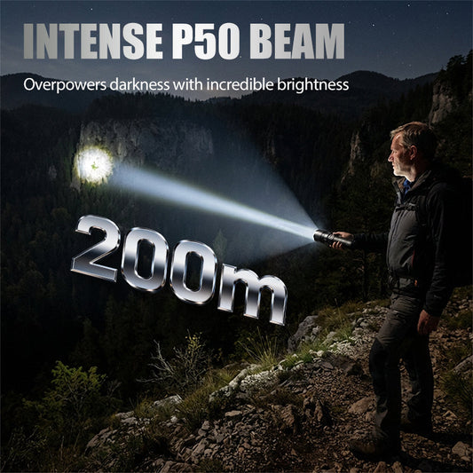 📢📢50 % de réduction !! ⏰Lampe Torche LED P50 Rechargeable avec Zoom Réglable