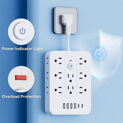 Multiprise 20 en 1 avec protection contre les surcharge