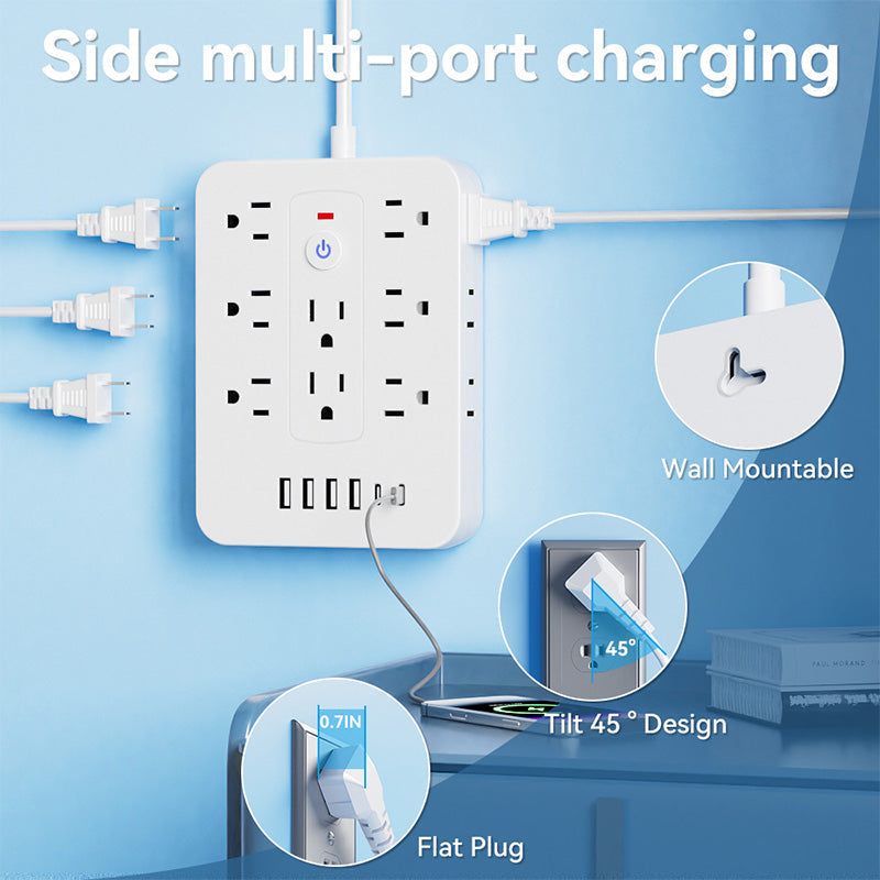 Multiprise 20 en 1 avec protection contre les surcharge