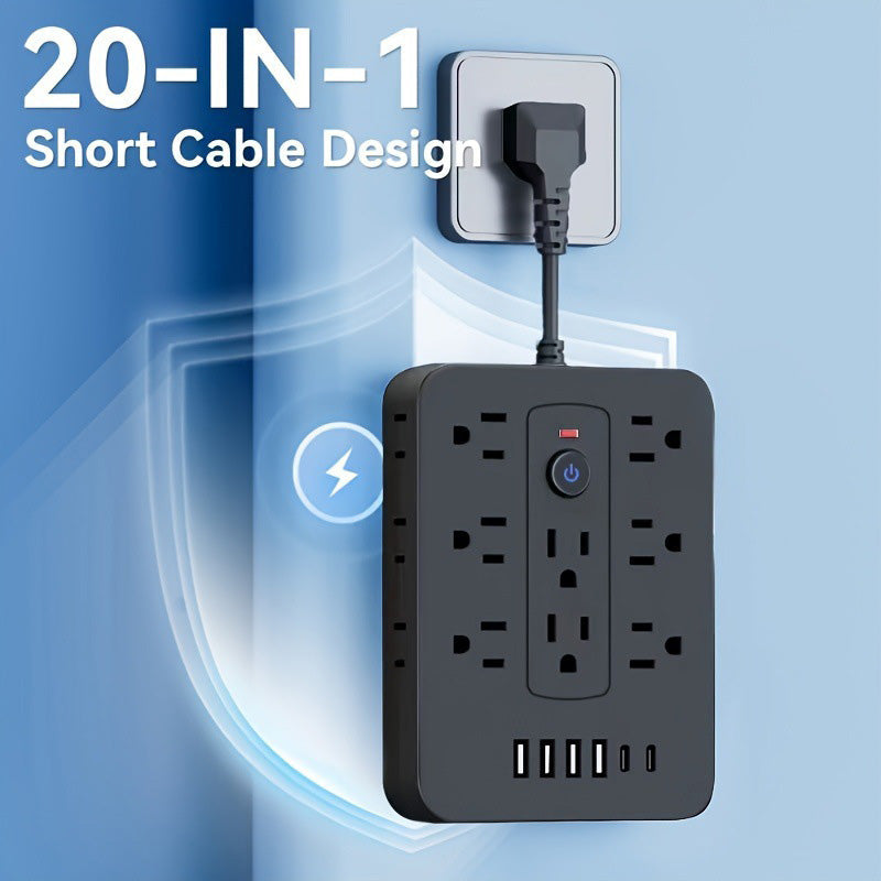 Multiprise 20 en 1 avec protection contre les surcharge