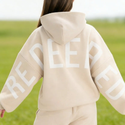 Sweat à capuche oversize mixte inspiré par la foi