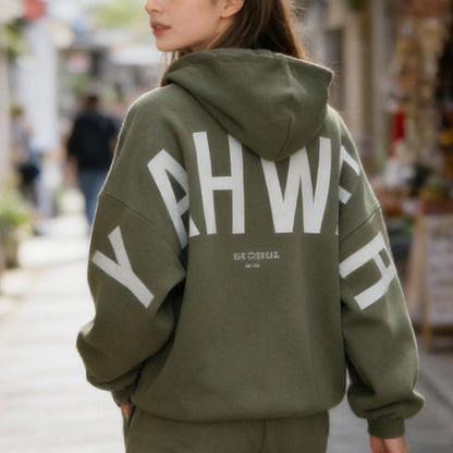 Sweat à capuche oversize mixte inspiré par la foi