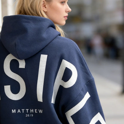 Sweat à capuche oversize mixte inspiré par la foi