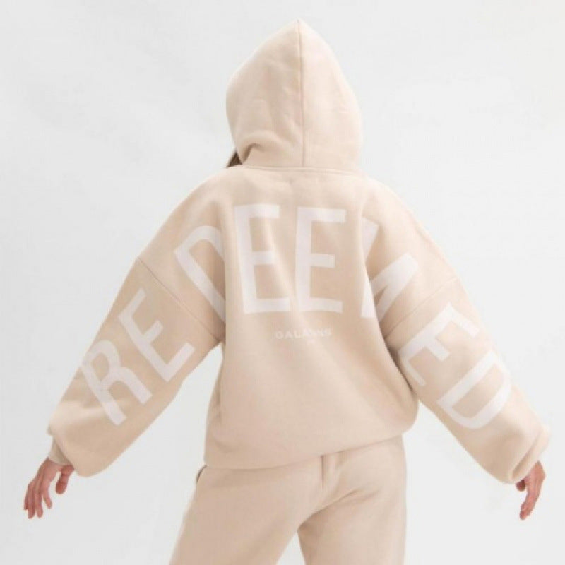Sweat à capuche oversize mixte inspiré par la foi