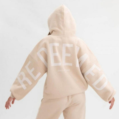 Sweat à capuche oversize mixte inspiré par la foi