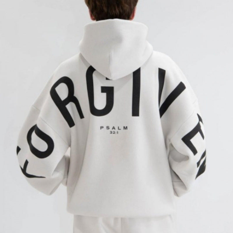 Sweat à capuche oversize mixte inspiré par la foi