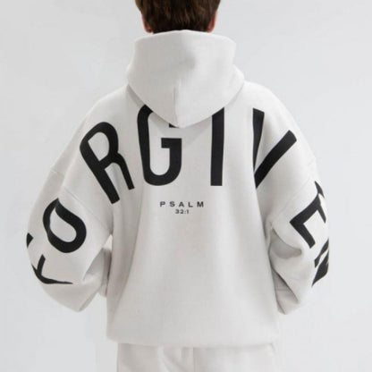 Sweat à capuche oversize mixte inspiré par la foi