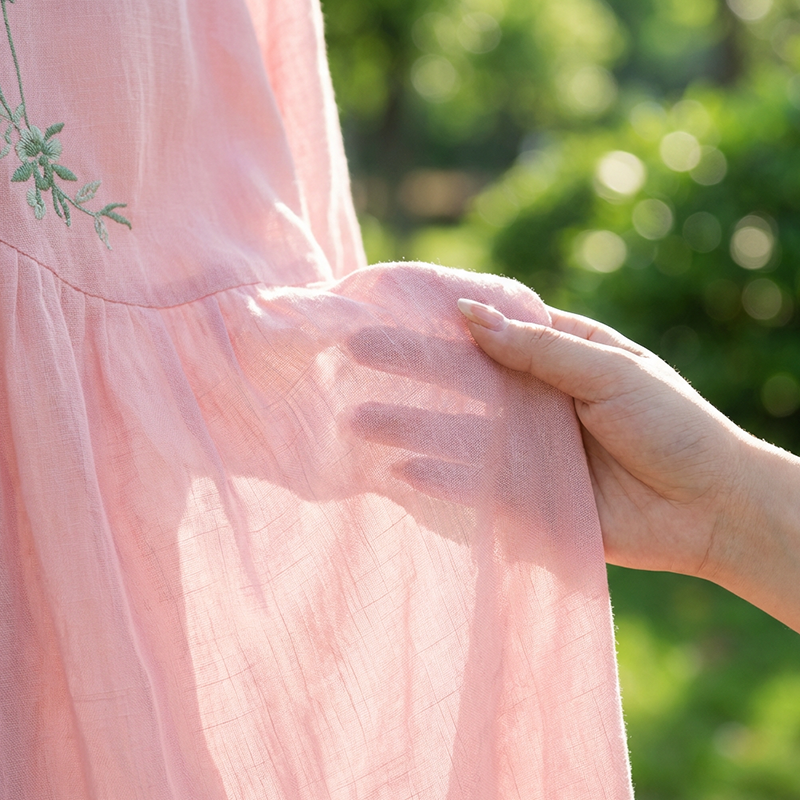 Robe midi décontractée et ample pour femme avec broderie 🔥Achetez 2 articles et bénéficiez de la livraison gratuite🔥