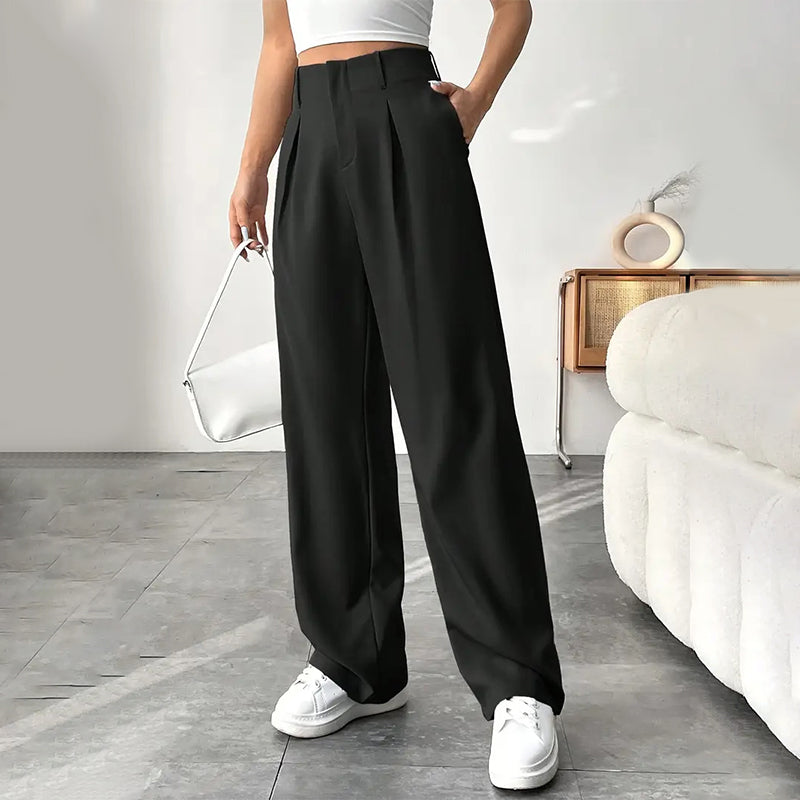 📢📢60 % de réduction !!⏰Pantalon large à taille haute pour femme