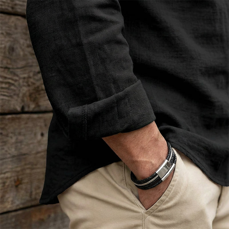 🔥Offre à durée limitée - Chemise unie décontractée pour homme