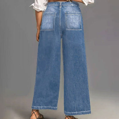 🎉 50% DE RÉDUCTION! 👖 NOUVELLE SILHOUETTE 2026 – JEAN DÉCONTRACTÉ À JAMBES ÉVASÉES, FLATTEUR POUR TOUTES