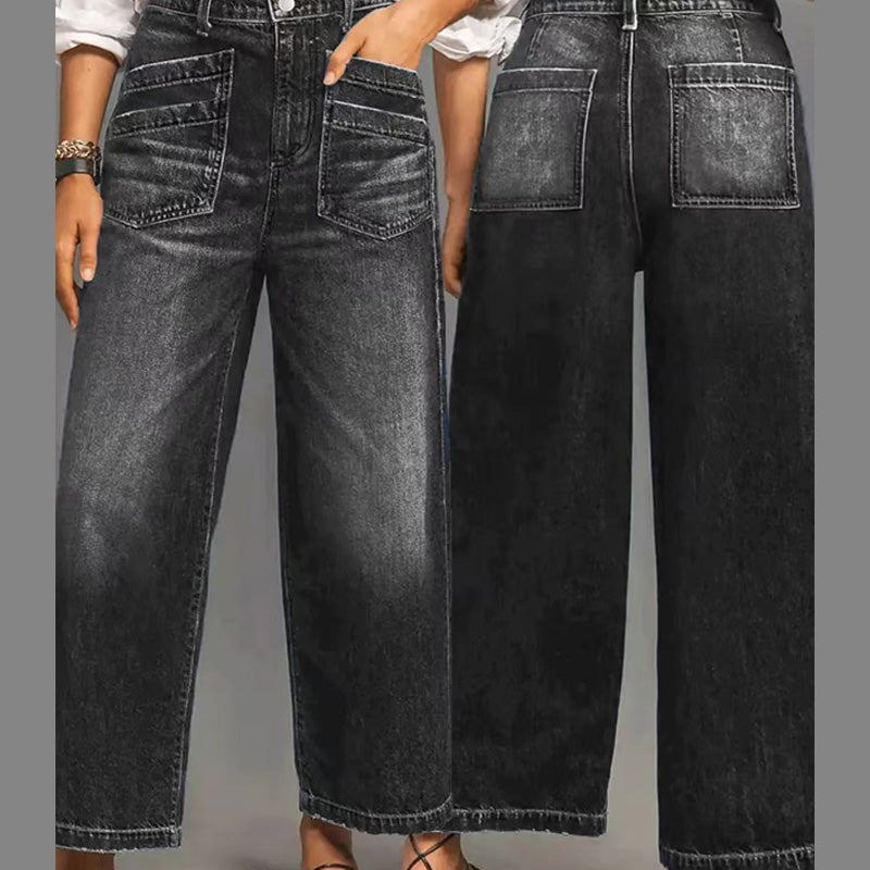 🎉 50% DE RÉDUCTION! 👖 NOUVELLE SILHOUETTE 2026 – JEAN DÉCONTRACTÉ À JAMBES ÉVASÉES, FLATTEUR POUR TOUTES