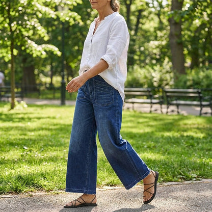 🎉 50% DE RÉDUCTION! 👖 NOUVELLE SILHOUETTE 2026 – JEAN DÉCONTRACTÉ À JAMBES ÉVASÉES, FLATTEUR POUR TOUTES