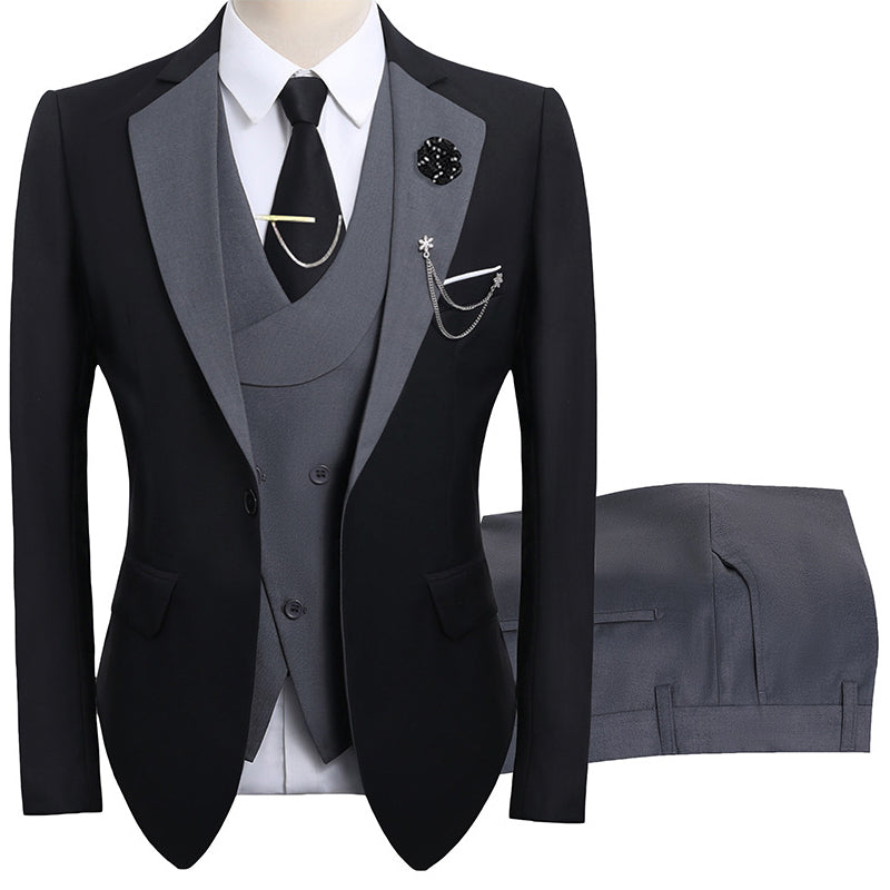 💎 50% DE RÉDUCTION ! 💎 Costume de Mariage Moderne aux Couleurs Contrastées – Coupe Slim, Ensemble 3 Pièces & Tissu Haute Qualité 💍