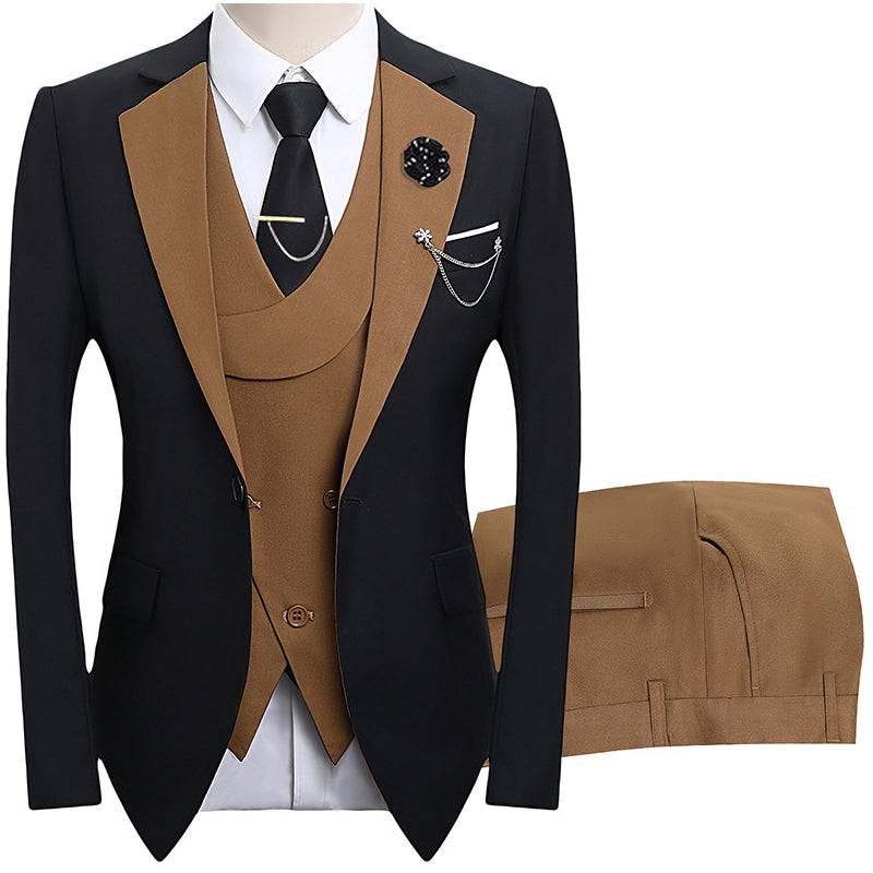💎 50% DE RÉDUCTION ! 💎 Costume de Mariage Moderne aux Couleurs Contrastées – Coupe Slim, Ensemble 3 Pièces & Tissu Haute Qualité 💍