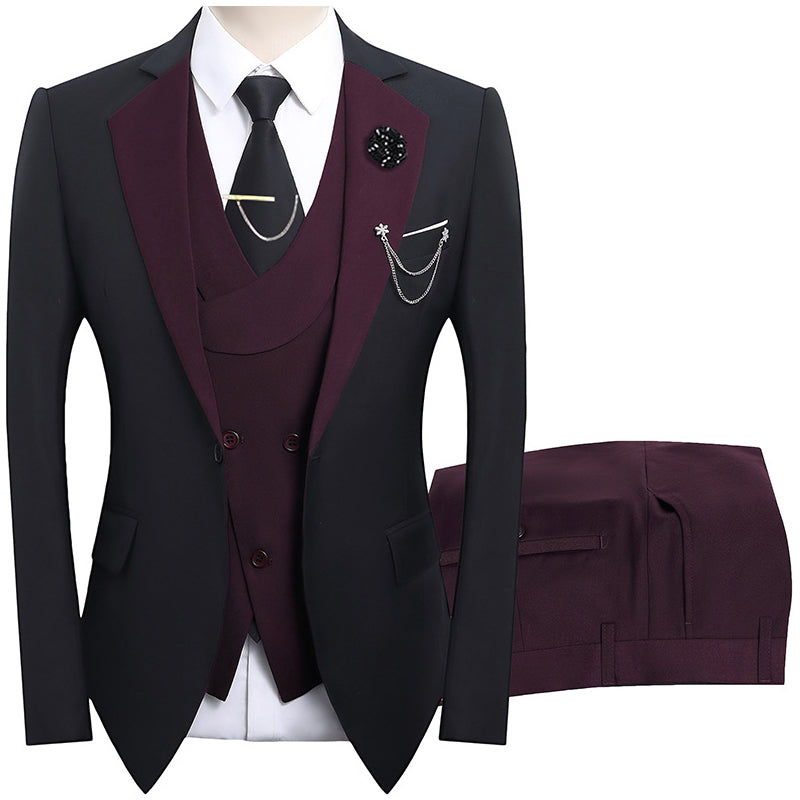 💎 50% DE RÉDUCTION ! 💎 Costume de Mariage Moderne aux Couleurs Contrastées – Coupe Slim, Ensemble 3 Pièces & Tissu Haute Qualité 💍