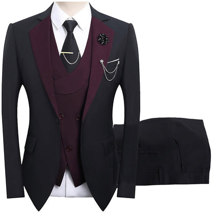 💎 50% DE RÉDUCTION ! 💎 Costume de Mariage Moderne aux Couleurs Contrastées – Coupe Slim, Ensemble 3 Pièces & Tissu Haute Qualité 💍