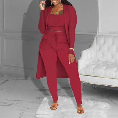 💎 60% DE RÉDUCTION ! 💎 Incontournable 2026 – Ensemble Maille 3 Pièces Coordonné : Débardeur, Cardigan & Pantalon Ajusté 🧥