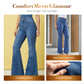 Women's Retro Flared Leg Denim Pants
