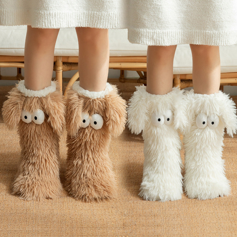 🥳💞 +45 000 vendues🔥🧦Chaussettes peluche femme, polaire, antidérapantes❄️🎁