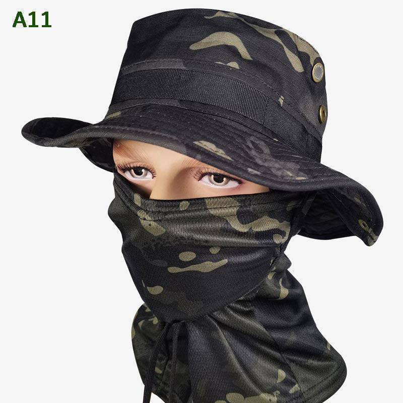 💎 50% DE RÉDUCTION ! 💎 Chapeau de Pêche Camouflage 2 en 1 avec Masque – Protection UPF 50+, Amovible & Respirant 🎣☀️