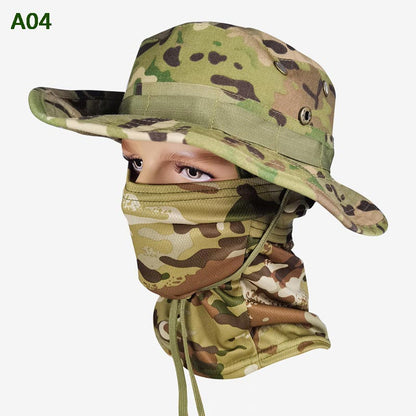 💎 50% DE RÉDUCTION ! 💎 Chapeau de Pêche Camouflage 2 en 1 avec Masque – Protection UPF 50+, Amovible & Respirant 🎣☀️