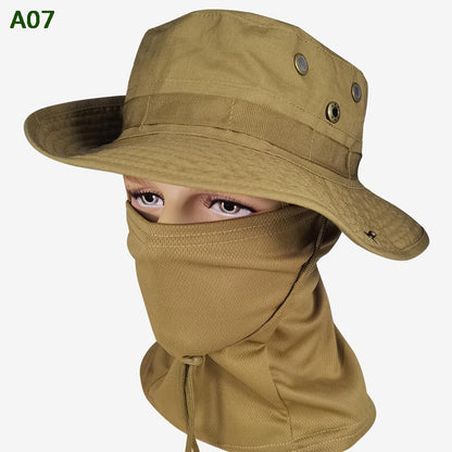 💎 50% DE RÉDUCTION ! 💎 Chapeau de Pêche Camouflage 2 en 1 avec Masque – Protection UPF 50+, Amovible & Respirant 🎣☀️