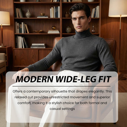 👖 60% DE RÉDUCTION ! ✨ Pantalon Ample à Pinces Décontracté pour Homme – Coupe Élégante, Confortable & Look Polyvalent 🔷