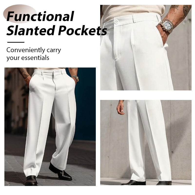 👖 60% DE RÉDUCTION ! ✨ Pantalon Ample à Pinces Décontracté pour Homme – Coupe Élégante, Confortable & Look Polyvalent 🔷