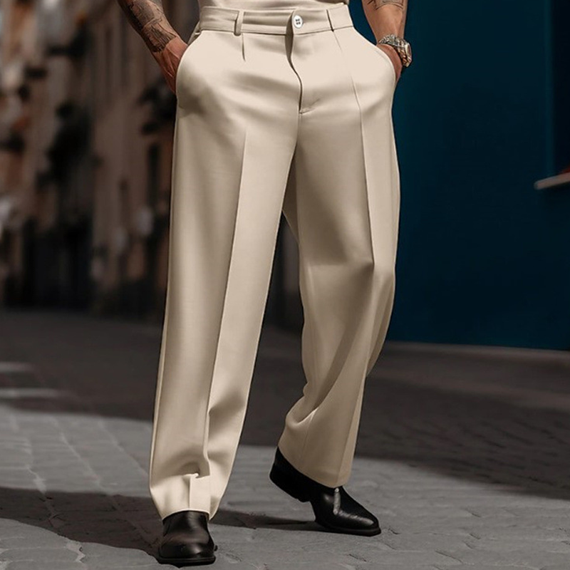 👖 60% DE RÉDUCTION ! ✨ Pantalon Ample à Pinces Décontracté pour Homme – Coupe Élégante, Confortable & Look Polyvalent 🔷
