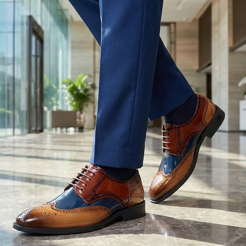 Chaussures Oxford classiques à bout golf pour homme