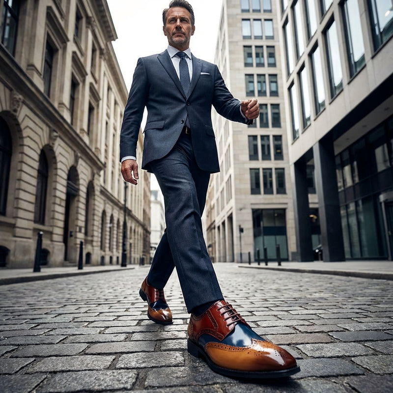 Chaussures Oxford classiques à bout golf pour homme