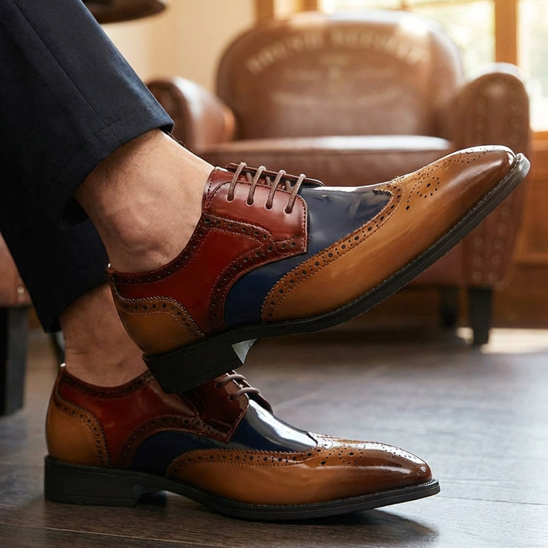 Chaussures Oxford classiques à bout golf pour homme