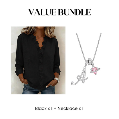 💐50% DE RÉDUCTION✨Haut à Volants Romantique – Élégance Quotidienne, du Bureau au Brunch🥐