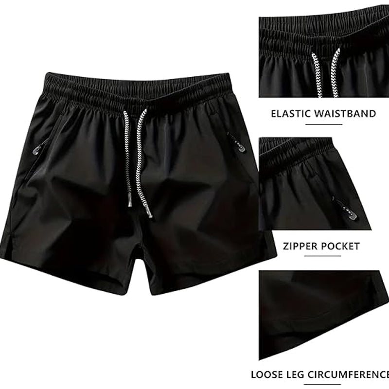 🩳 60% DE RÉDUCTION ! 💎 Short de Sport à Séchage Rapide pour Homme – Poches Zippées, Ceinture Réglable & Tissu Cool-Touch 🏃‍♂️