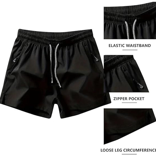 🩳 60% DE RÉDUCTION ! 💎 Short de Sport à Séchage Rapide pour Homme – Poches Zippées, Ceinture Réglable & Tissu Cool-Touch 🏃‍♂️