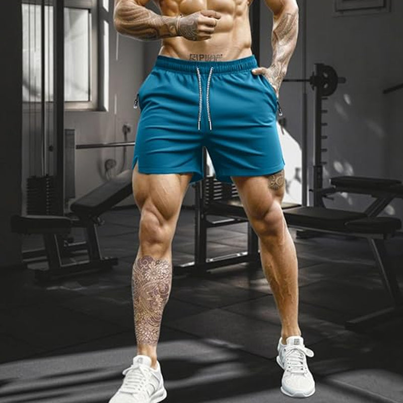 🩳 60% DE RÉDUCTION ! 💎 Short de Sport à Séchage Rapide pour Homme – Poches Zippées, Ceinture Réglable & Tissu Cool-Touch 🏃‍♂️