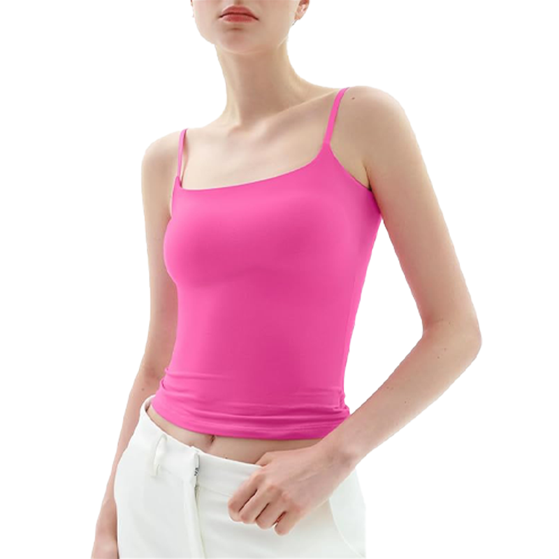 Débardeur à fines bretelles pour femme, coupe ajustée