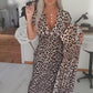🐆 60% DE RÉDUCTION ! ✨ Robe à Col en V Imprimé Léopard pour Femme – Imprimé Tendance, Tissu Doux & Look Audacieux 💃