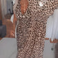 🐆 60% DE RÉDUCTION ! ✨ Robe à Col en V Imprimé Léopard pour Femme – Imprimé Tendance, Tissu Doux & Look Audacieux 💃
