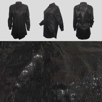 Robe midi scintillante à paillettes pour femme