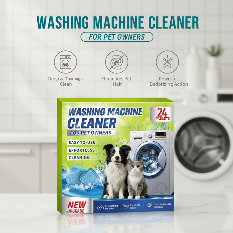 Comprimés nettoyants pour lave-linge destinés aux propriétaires d'animaux domestiques