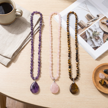 📢📢50 % DE RÉDUCTION !!⏰Collier en cristal synthétique avec pendentif en forme de larme