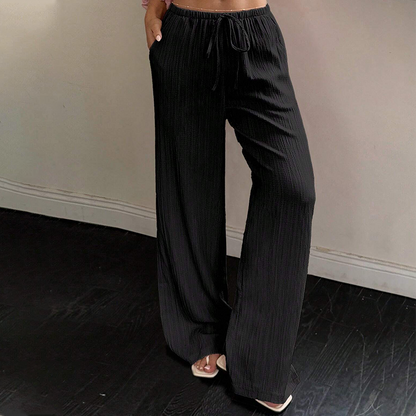 📢📢50 % de réduction !! ⏰Pantalon large à couleur unie polyvalent